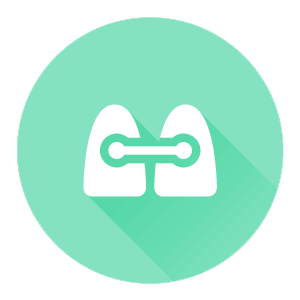 The image displays an icon with two interconnected medical crosses, symbolizing healthcare services or a medical institution, set against a green background with a white border.